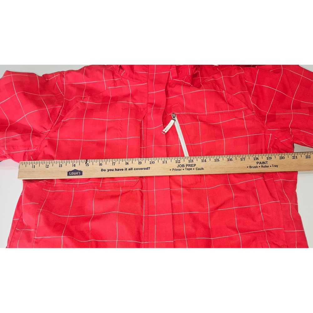 Sunice Waterproof Ski Jacket Red/White Grid - Size 14 - MINT Condition with Hood - Picture 4 of 12